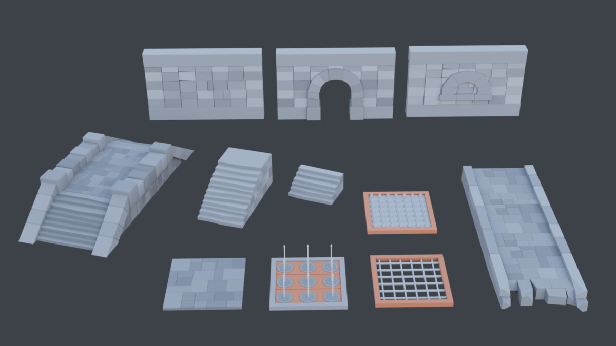 Modular Dungeon - Stylized Low Poly Asset Pack by Ake