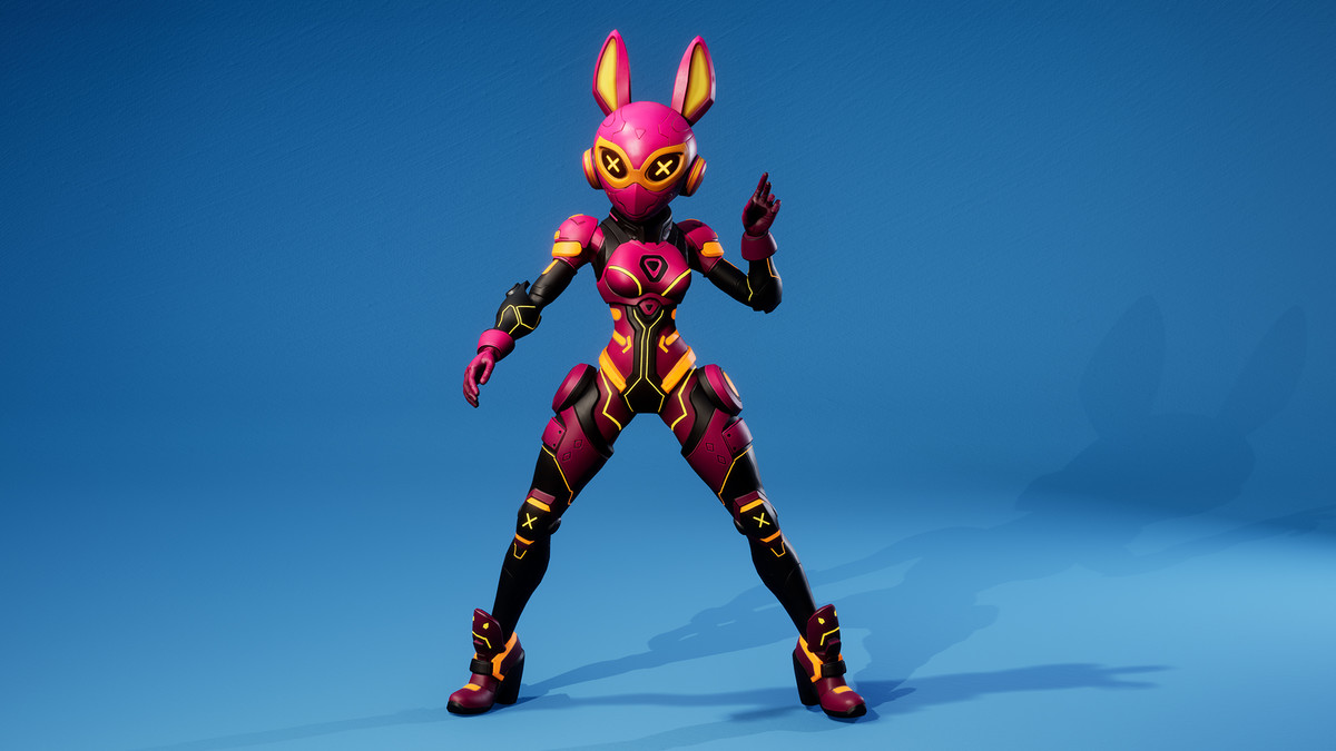 Cyber Bunny Android Sci-Fi Girl 4 – Stylized Character