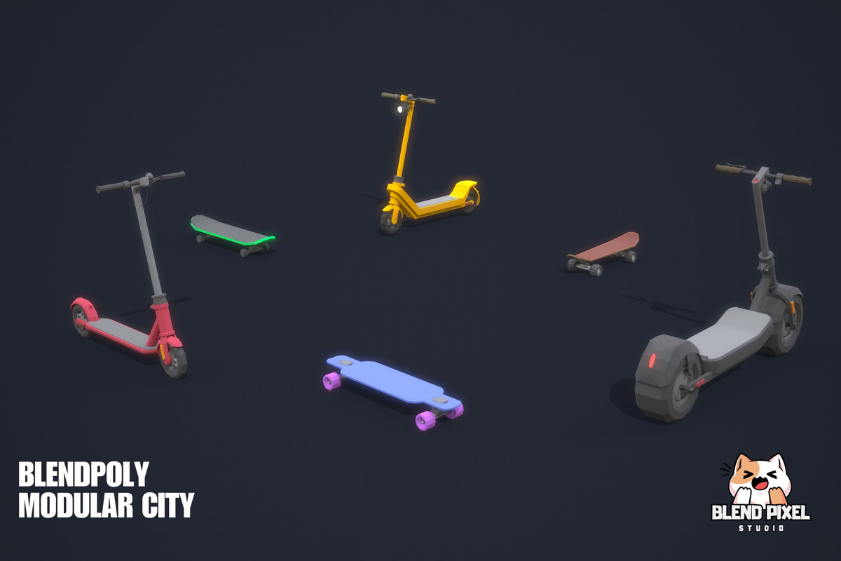 BlendPoly Modular City - Low Poly Assets