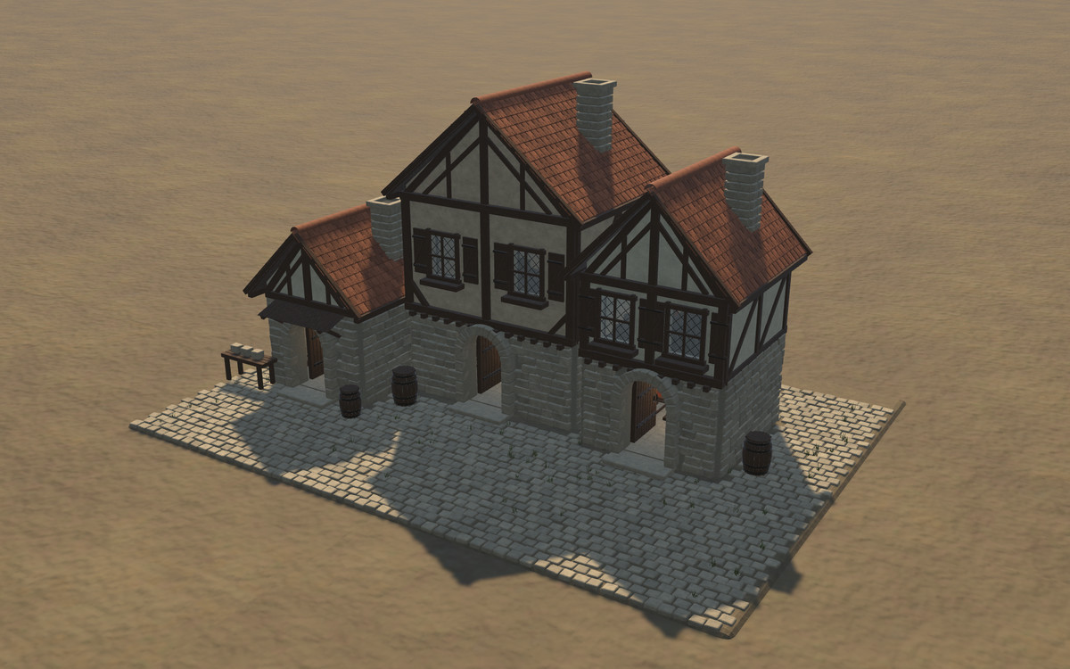 Medieval Houses - Furnished Modular Courtyard