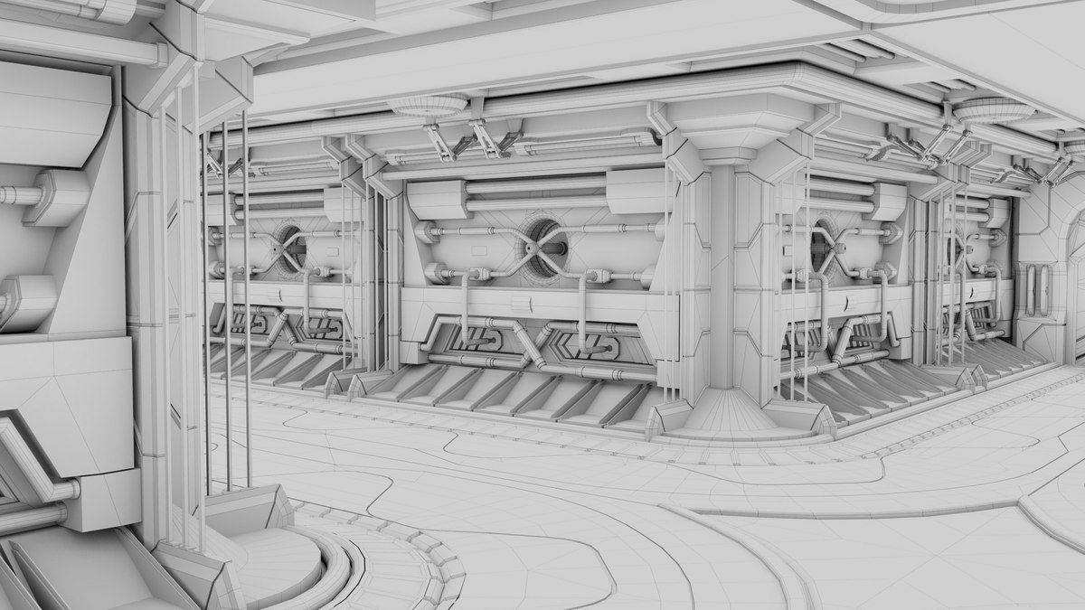 Sci Fi Corridor 01 URP HDRP Textures