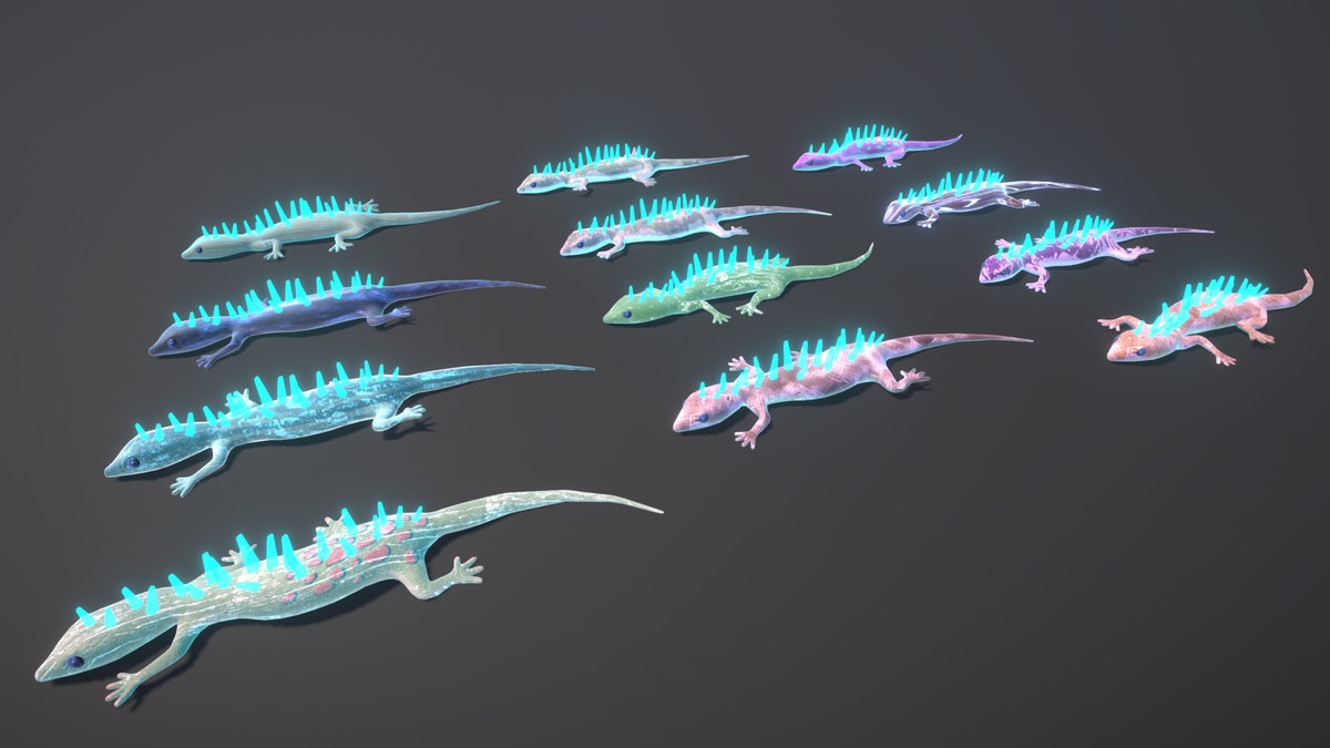 Freezable Lizards Pack 3D