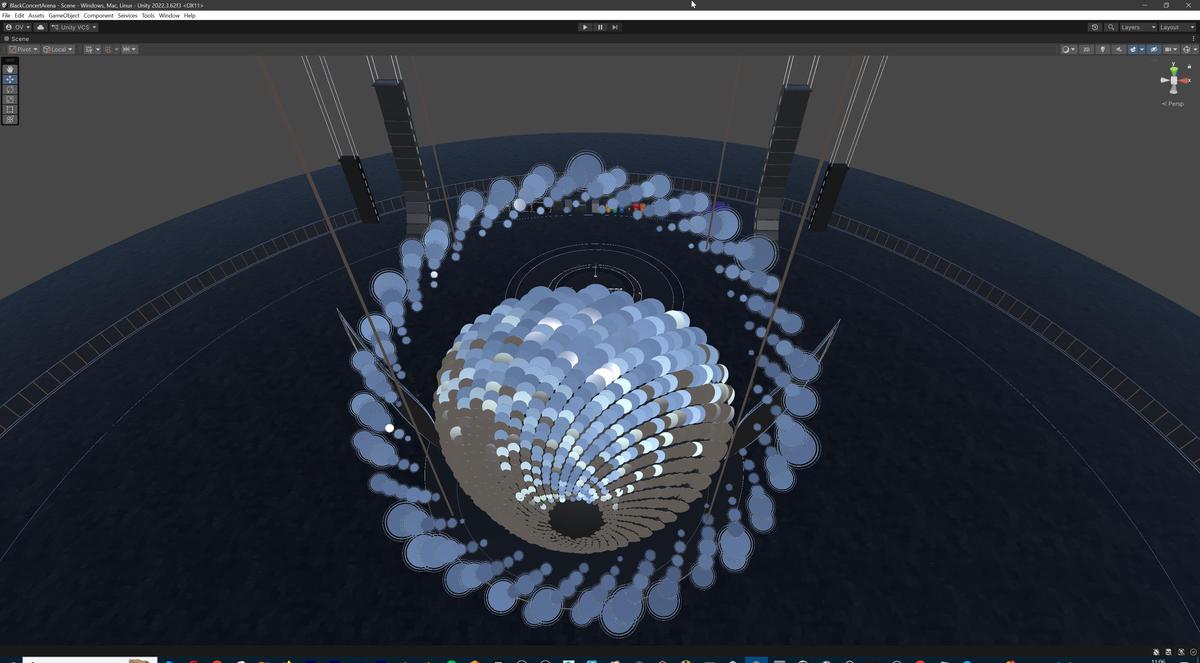 Black Diamond Concert Arena Stage Venue - Modular 3d Scene with Props