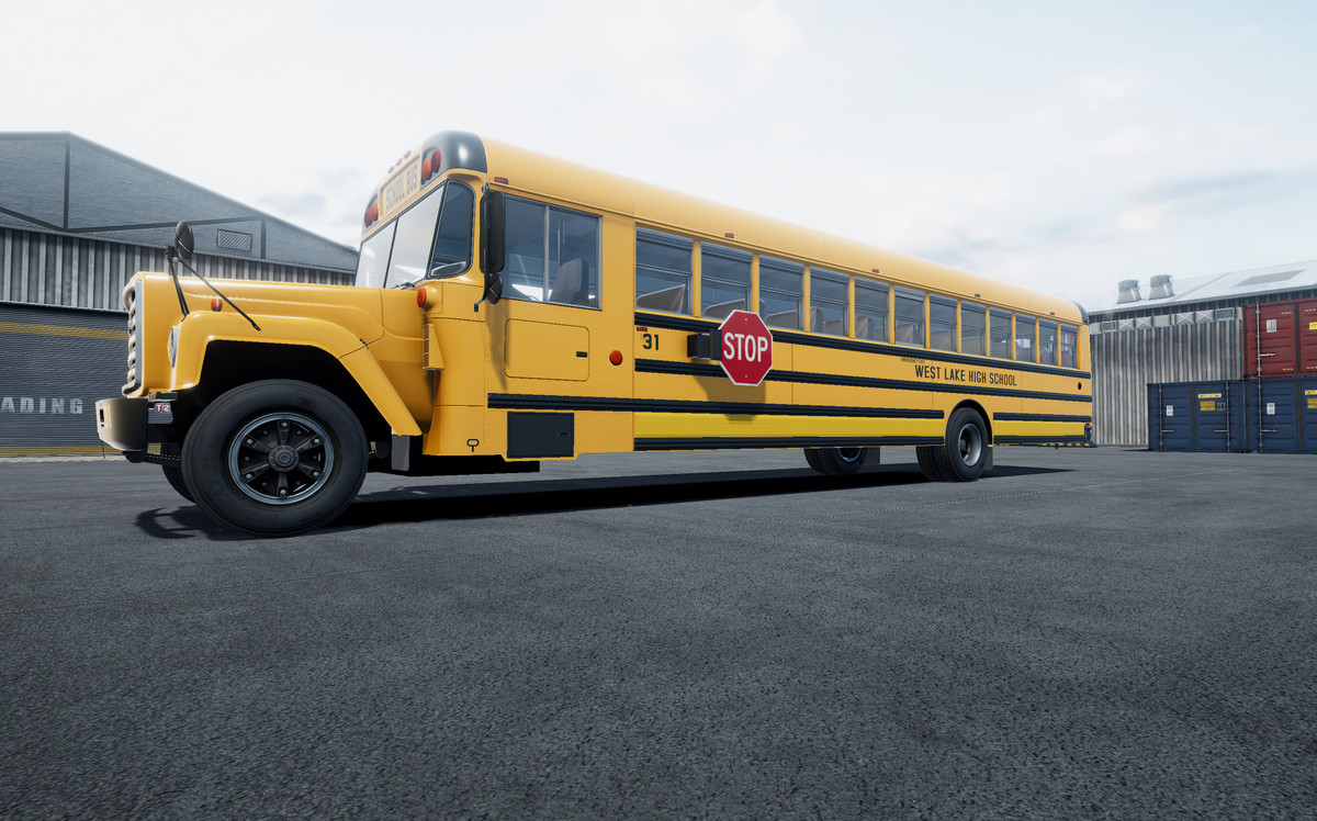 80s generic american school bus