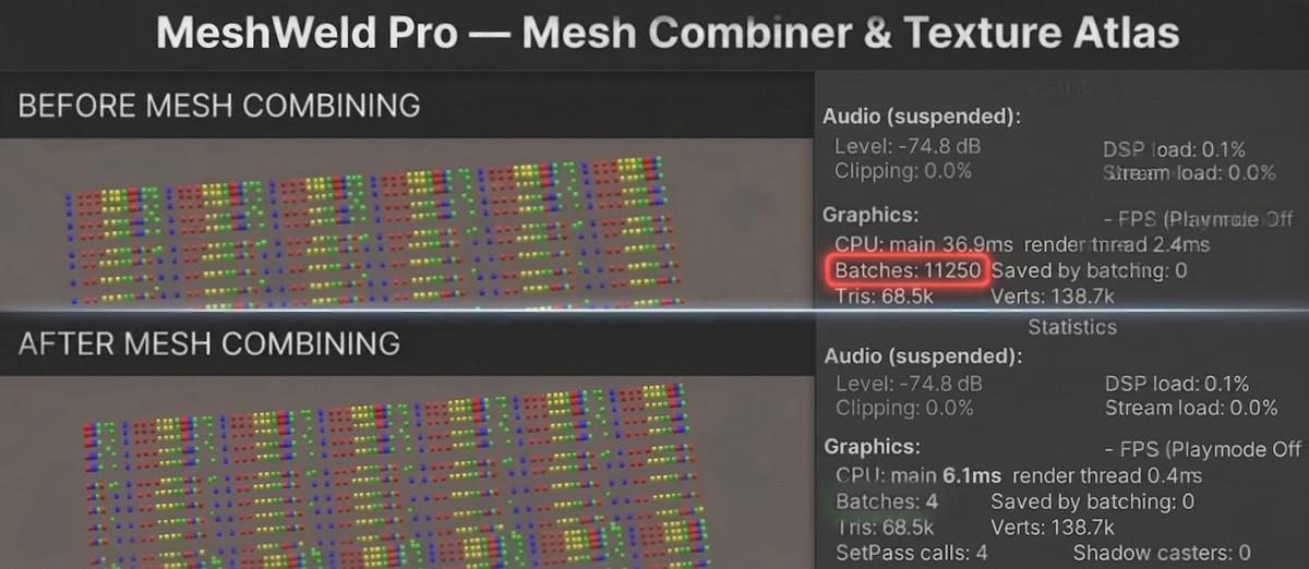MeshWeld Pro Lite | Mesh Combiner & Texture Atlas
