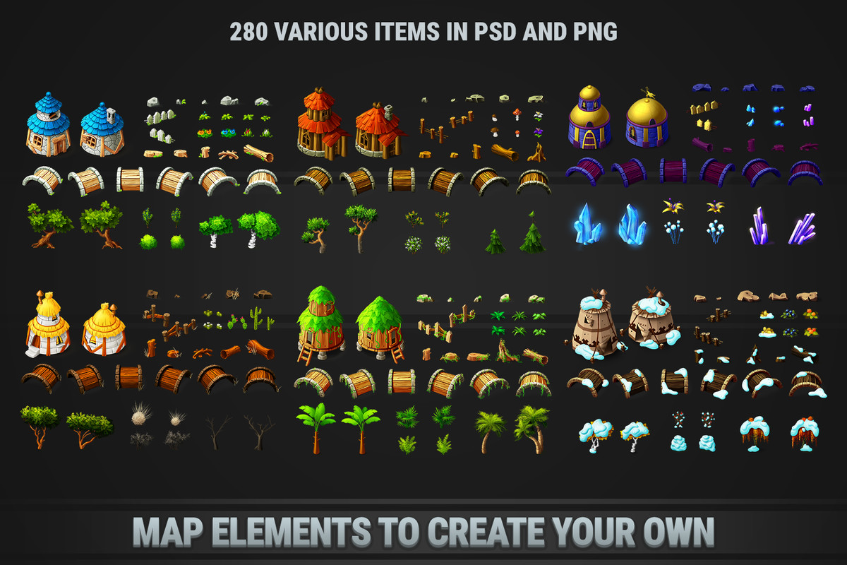 MK Puzzle Level Map Pack • 4 Themes Bundle