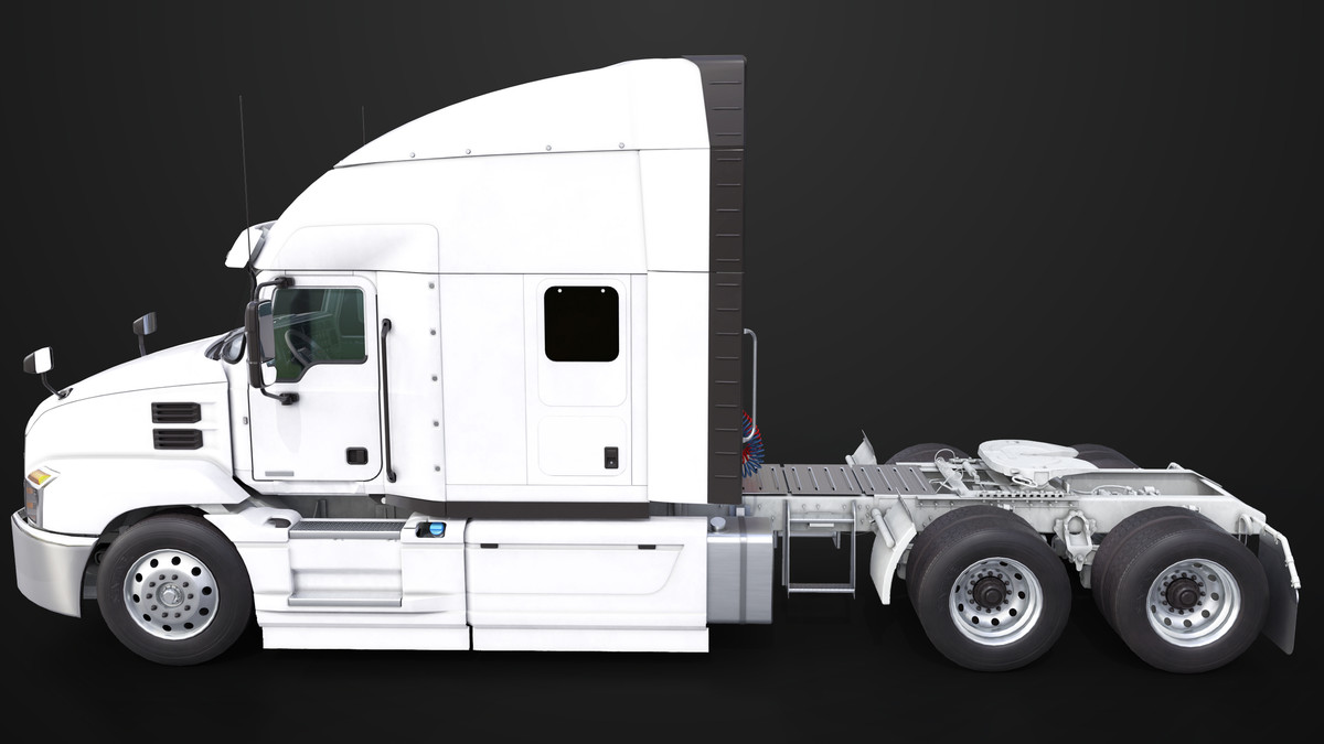 Heavy Truck Chassis 05 White Interior URP HDRP Textures