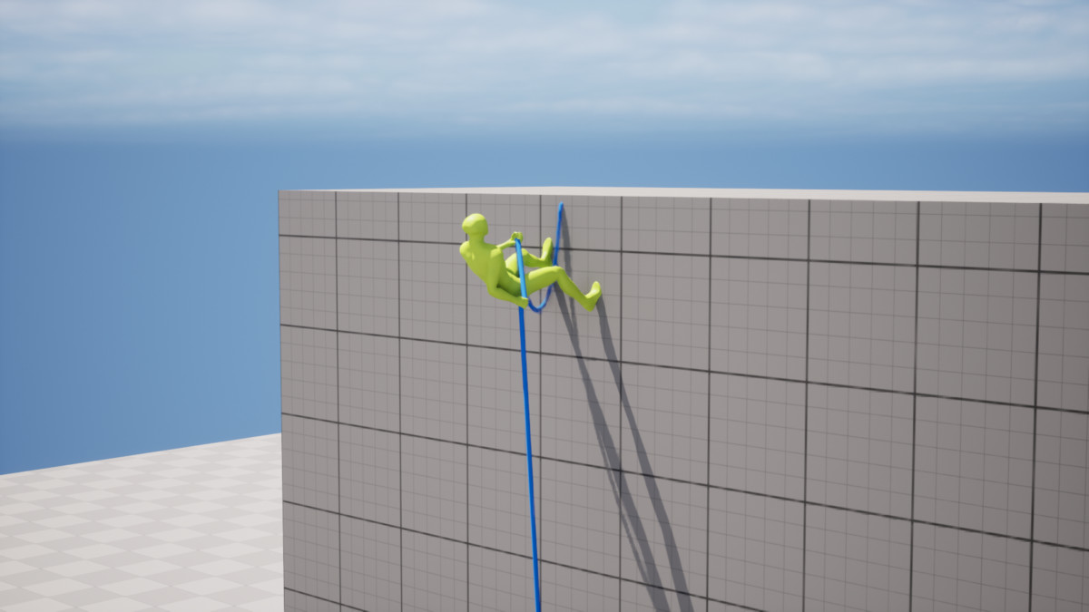 Rappel & Rope Climb Animation