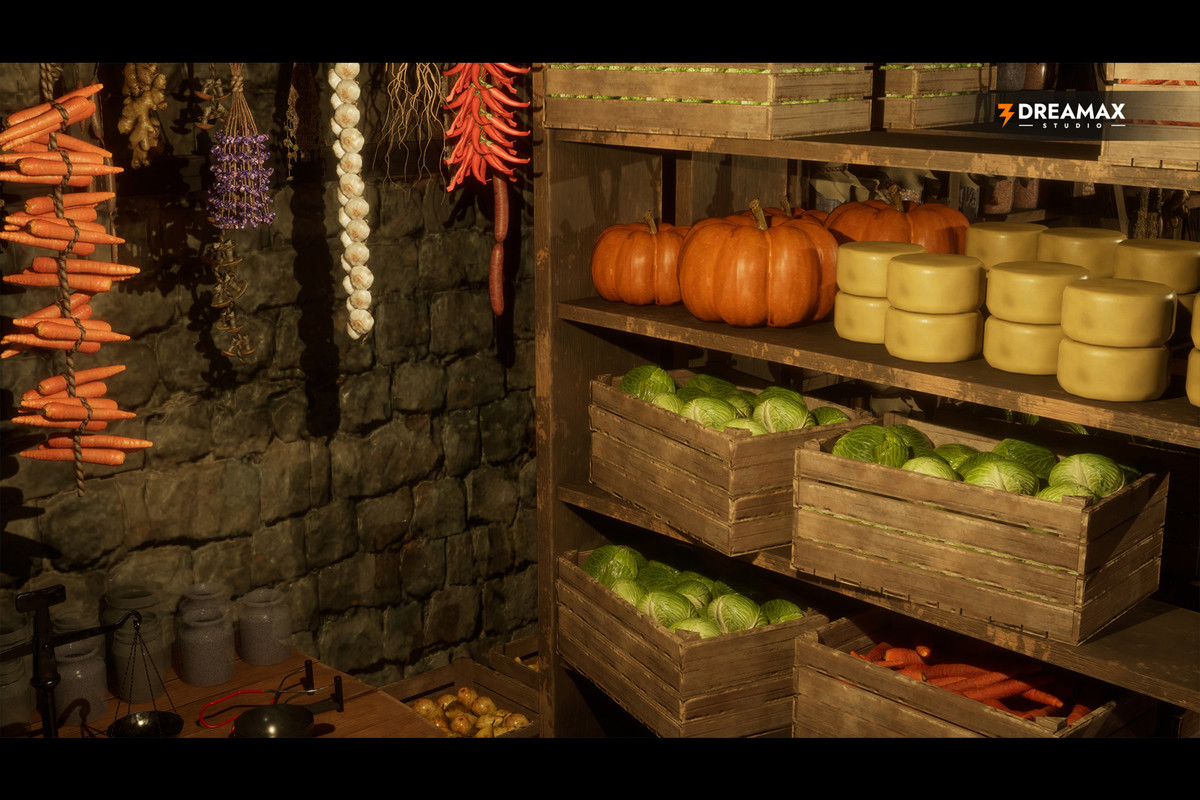 Medieval Root Cellar & Food Storage | Pantry Props Pack
