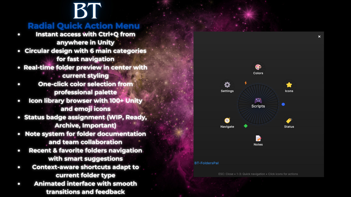 BT-FoldersPal: Smart Visual Project Organizer For Unity