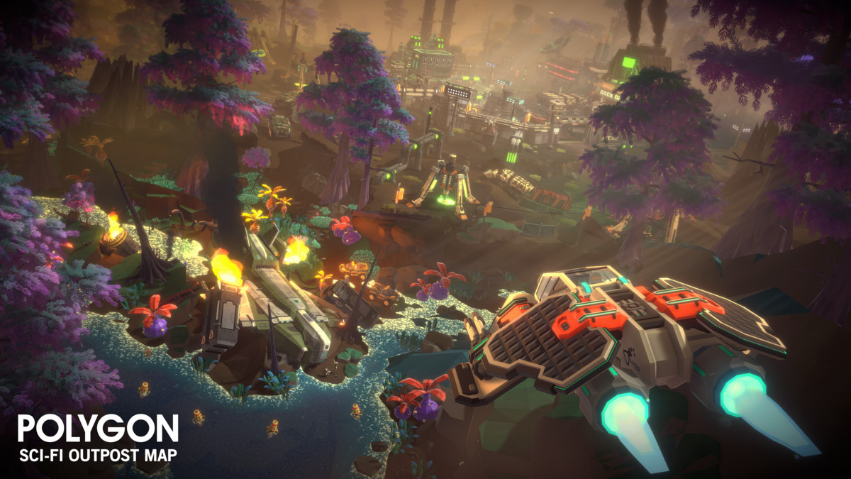 POLYGON - Sci-Fi Outpost Map - Art by Synty