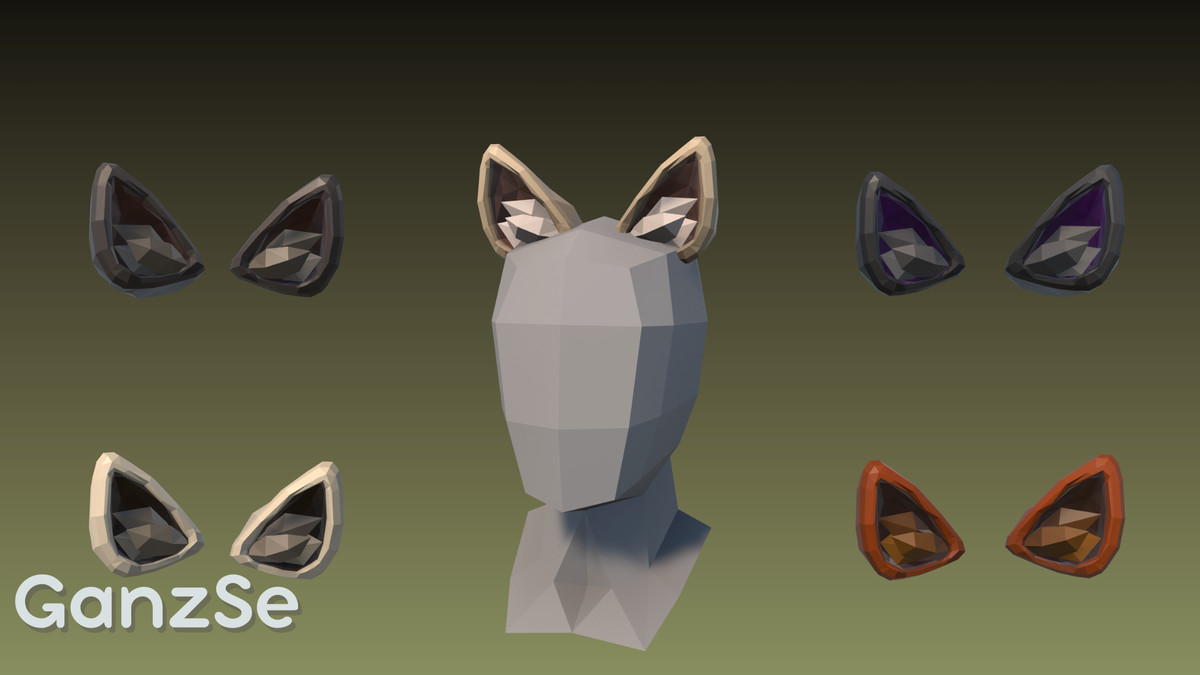 GanzSe Animal Ears - Fantasy Low Poly Pack