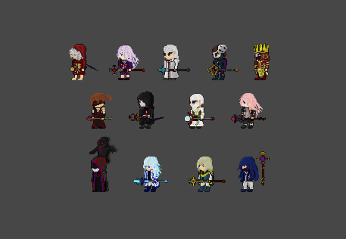 2D Pixel Character Pack – Wizard Class + Skill Effects