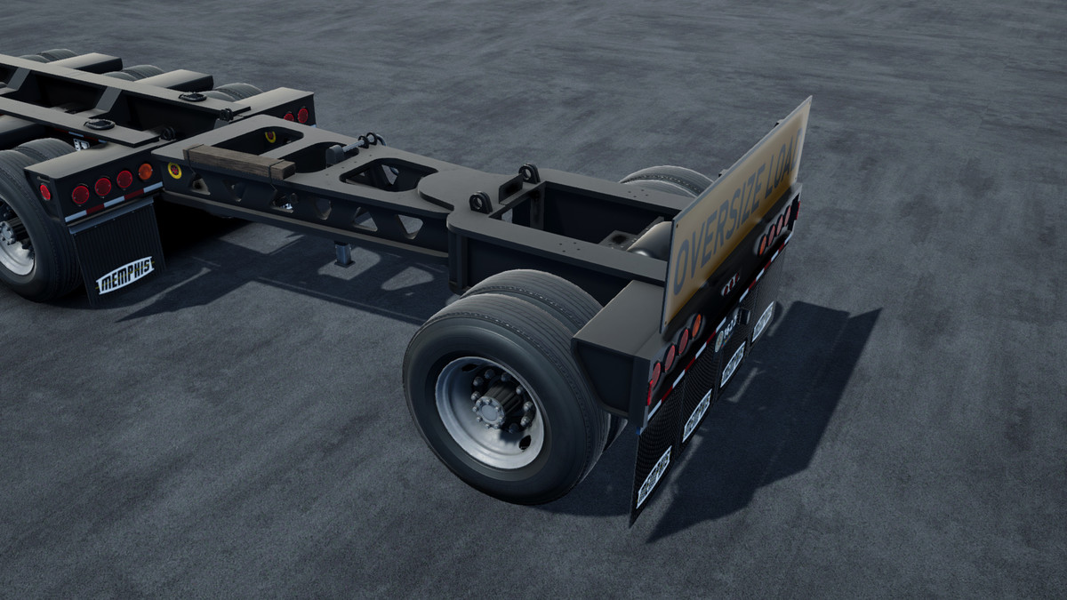 80s Cabover Truck with lowboy trailer