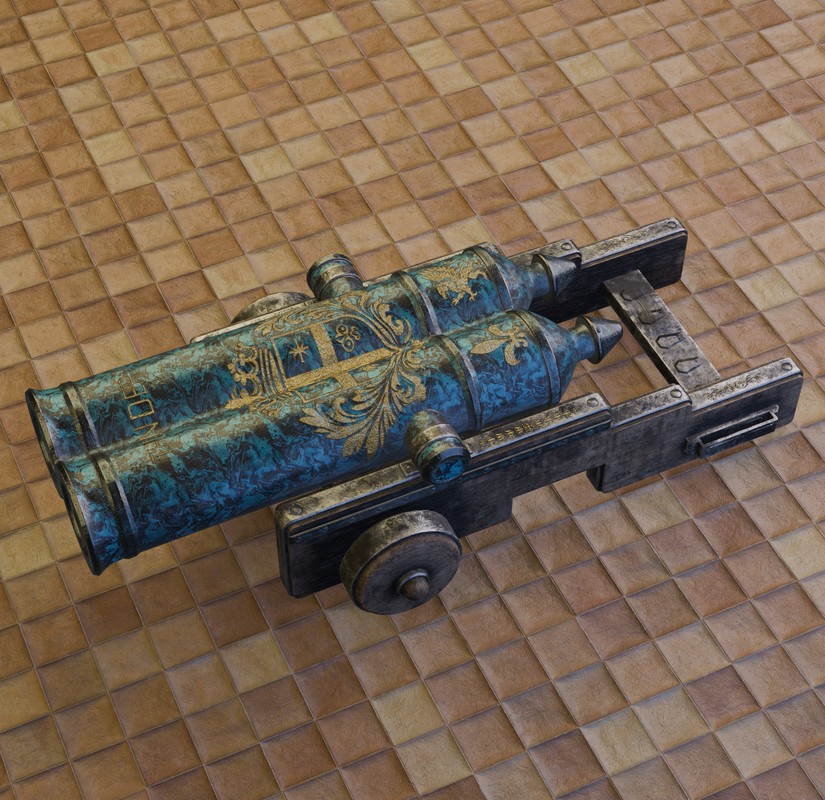 Thunderstrike Double Barrel Ornate Historical Cannon