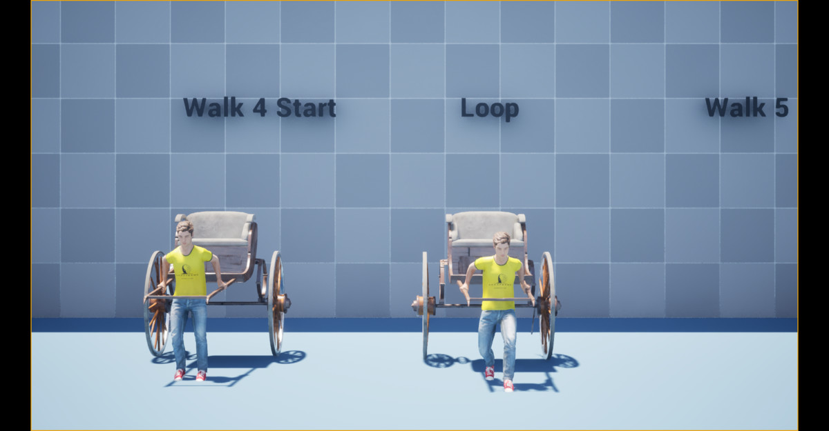 Hand Pulled Rickshaw Animation