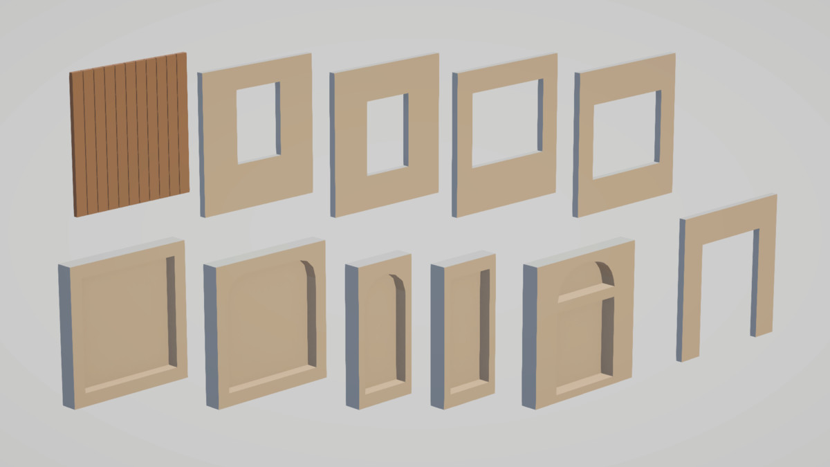 Low Poly Bedrooms - Modular Assets