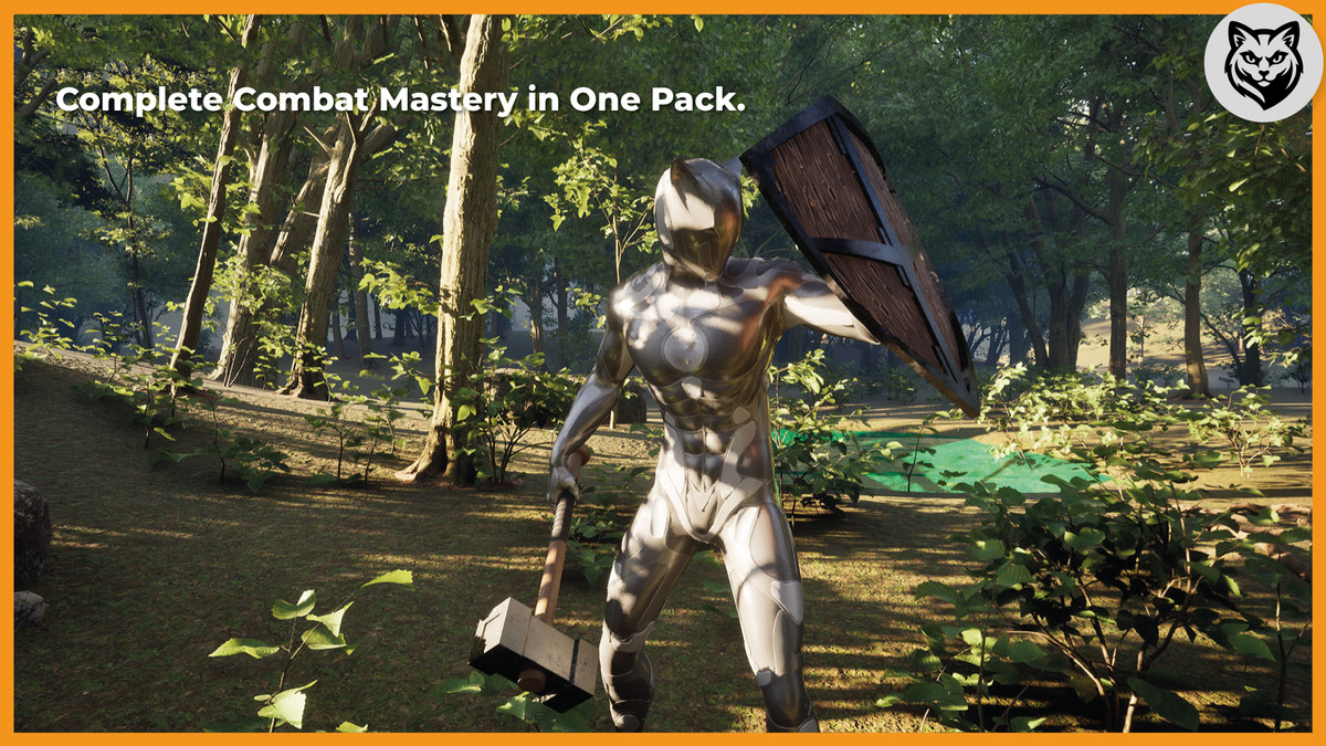 Hammer and Shield Combat Animation Pack