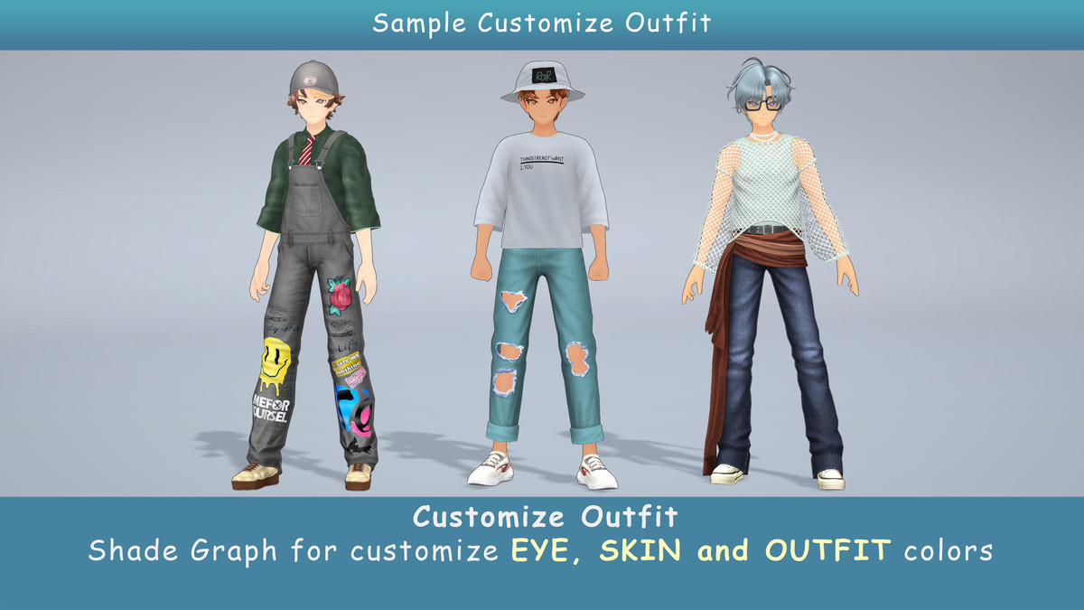 Anime Male Dancer - Pack 13 (3 outfits)