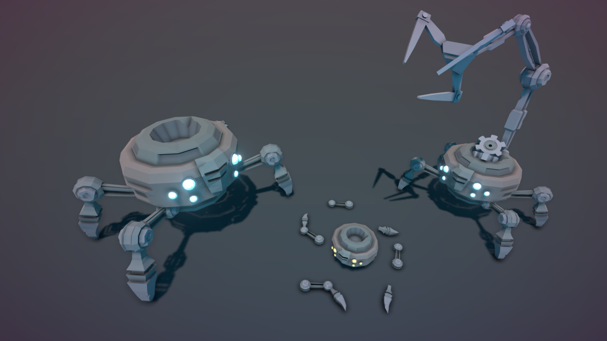 STYLIZED Fantasy Magitech Laboratory - Low Poly 3D Art