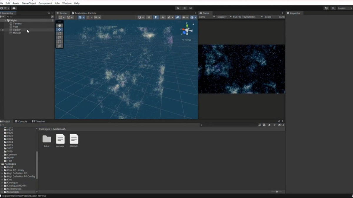 VFX Graph - Galaxy, Meteor & Space Particle Effects