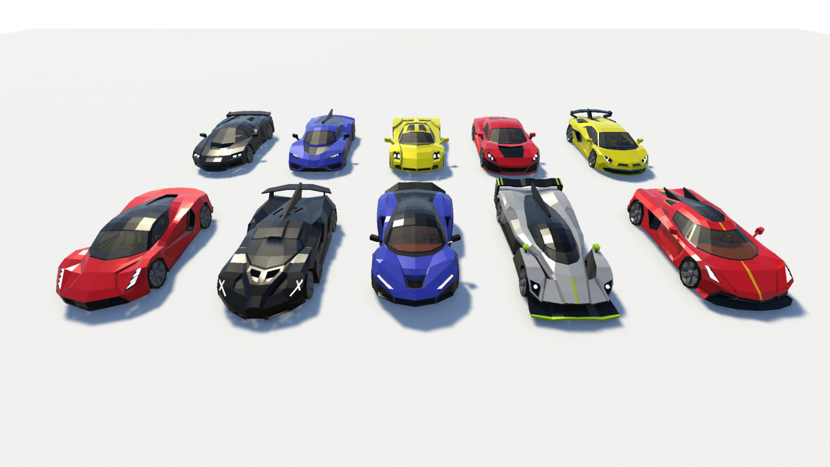 Low Poly Premium Hypercars – 10 Pack