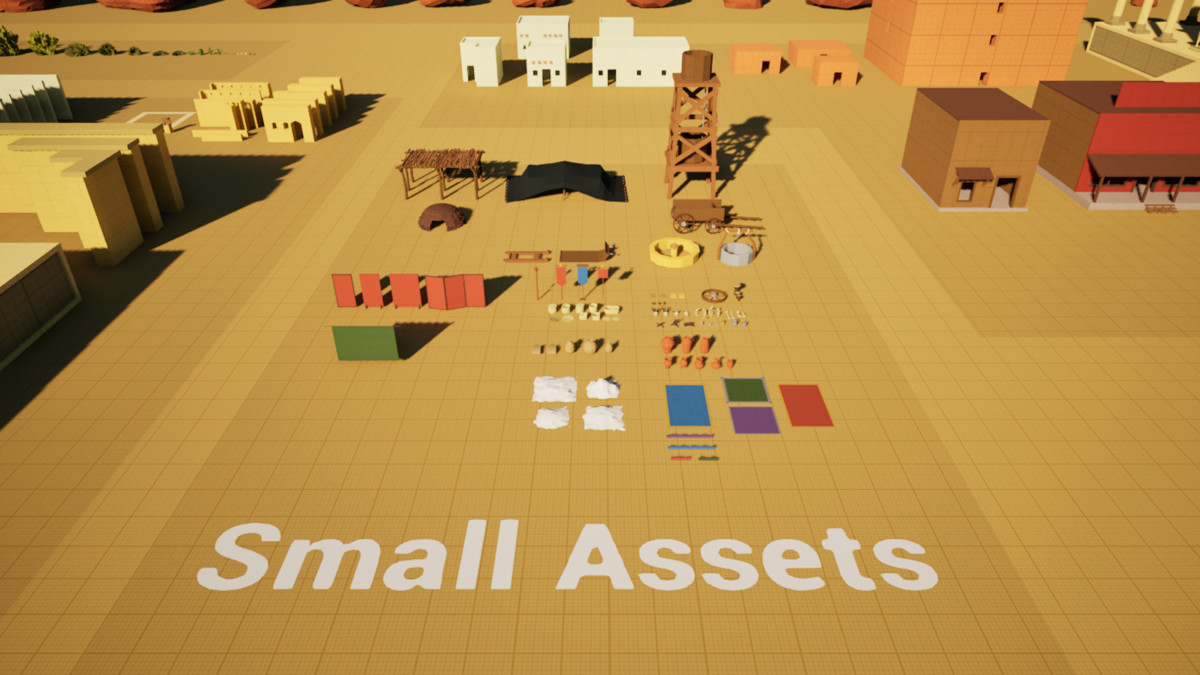 Desert Blockout Kit – 236 Modular Assets | Villages, Temples & Open Worlds