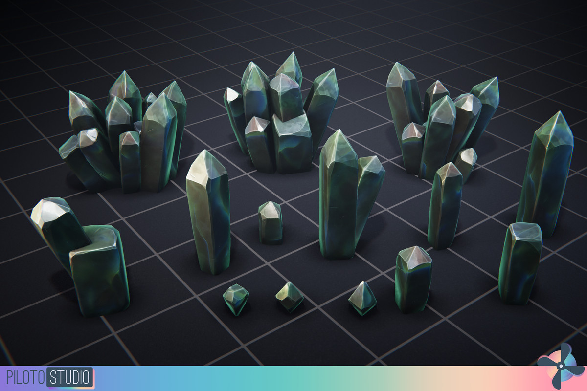 Stylized Crystals and Gems Megapack