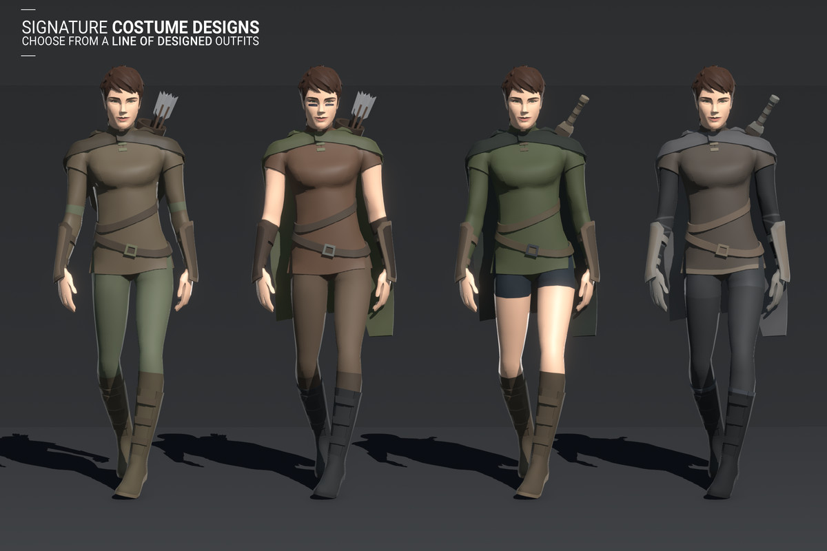 Polyquest Heroes: Warrior I Huntress