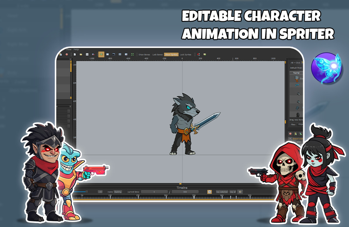 Evil Force 2D Animated Character
