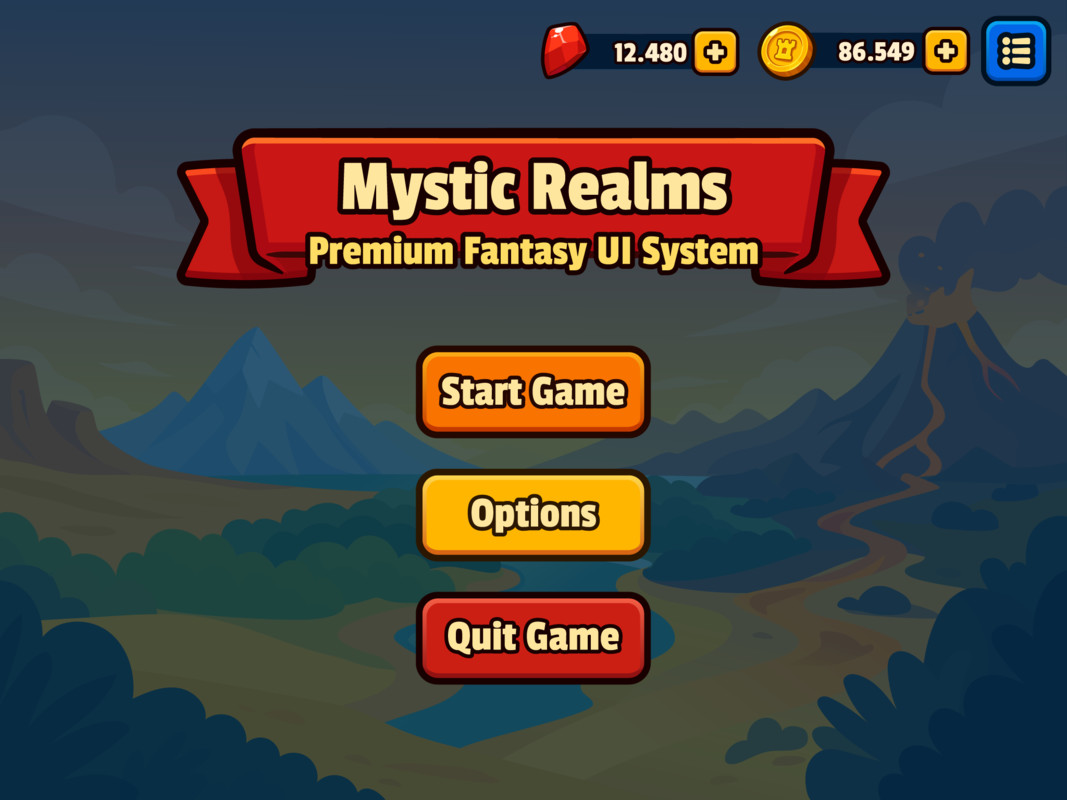 Mystic Realms: Premium Fantasy UI System
