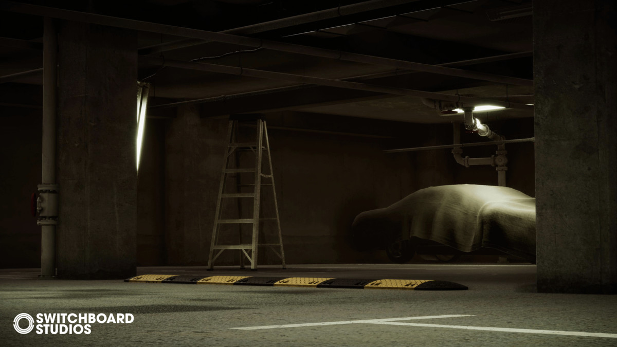 Atmospheric Modular Underground Car Park & Hallways
