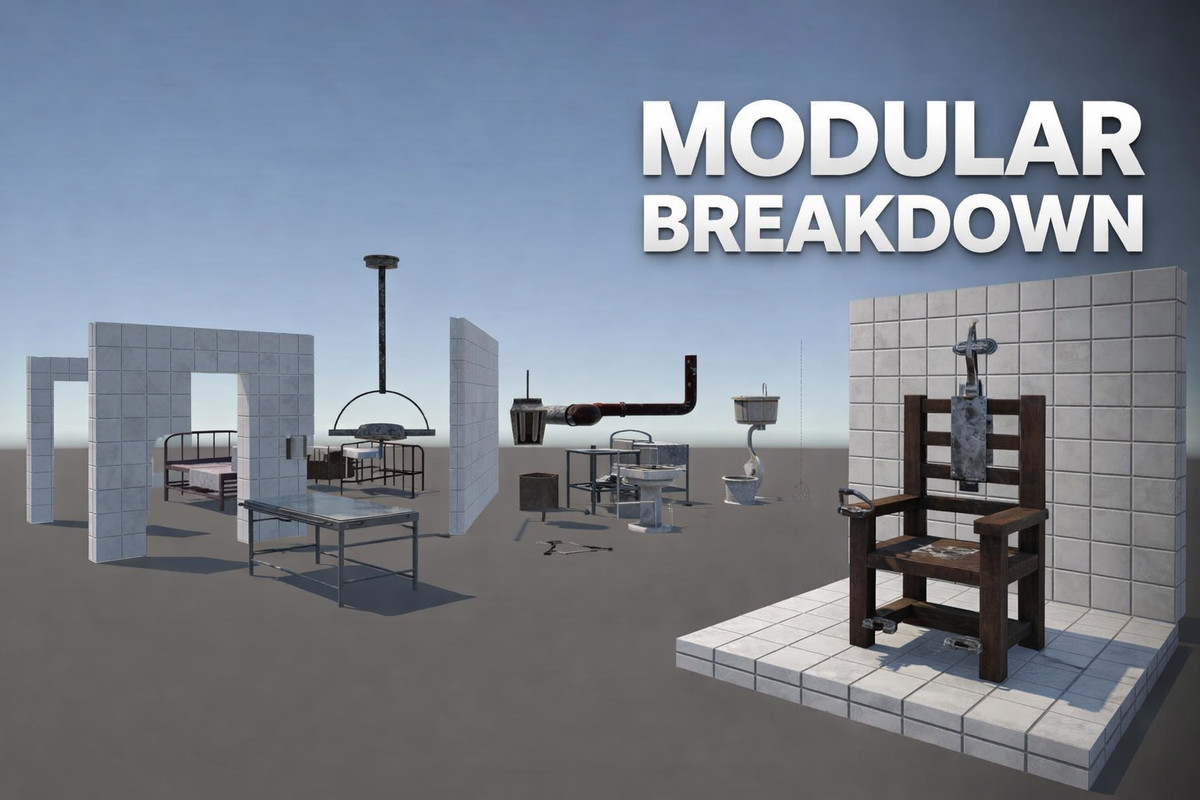 Horror Environment Pack URP – Interrogation Cell & Medical Props VFX