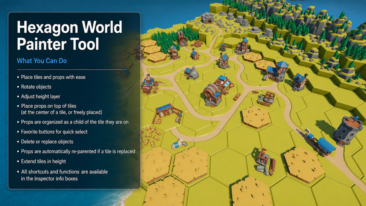 3D Hex World Painter