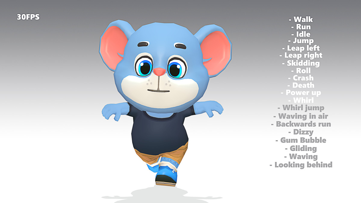 Mouse Rat Rodent Blue Animated