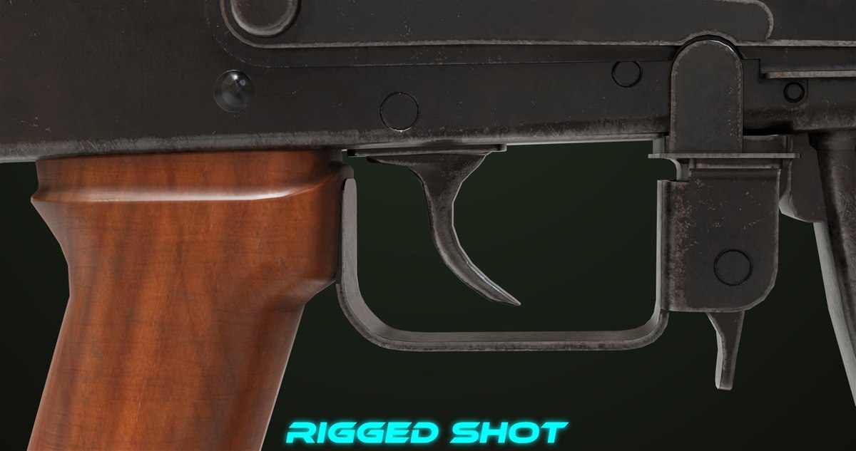 Light Machine Gun 10 Wood URP HDRP Texture