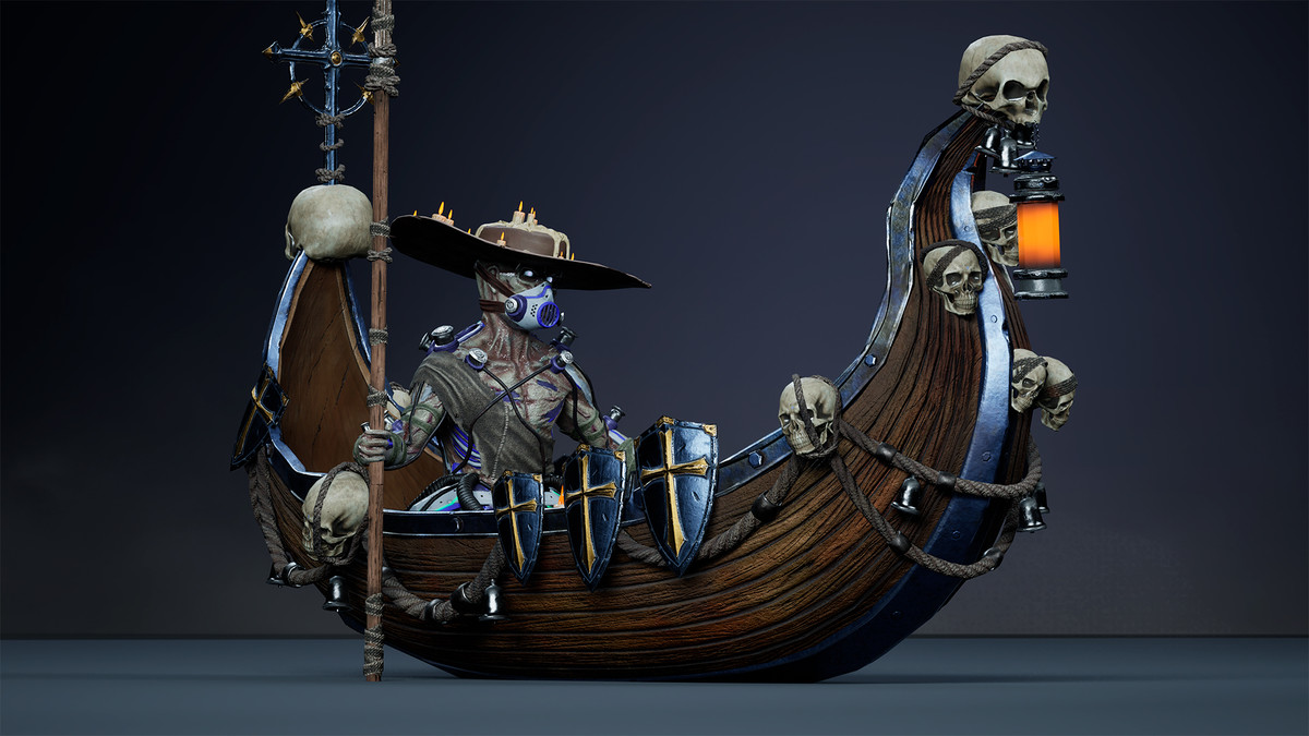 Fantasy Cyborg Boatman