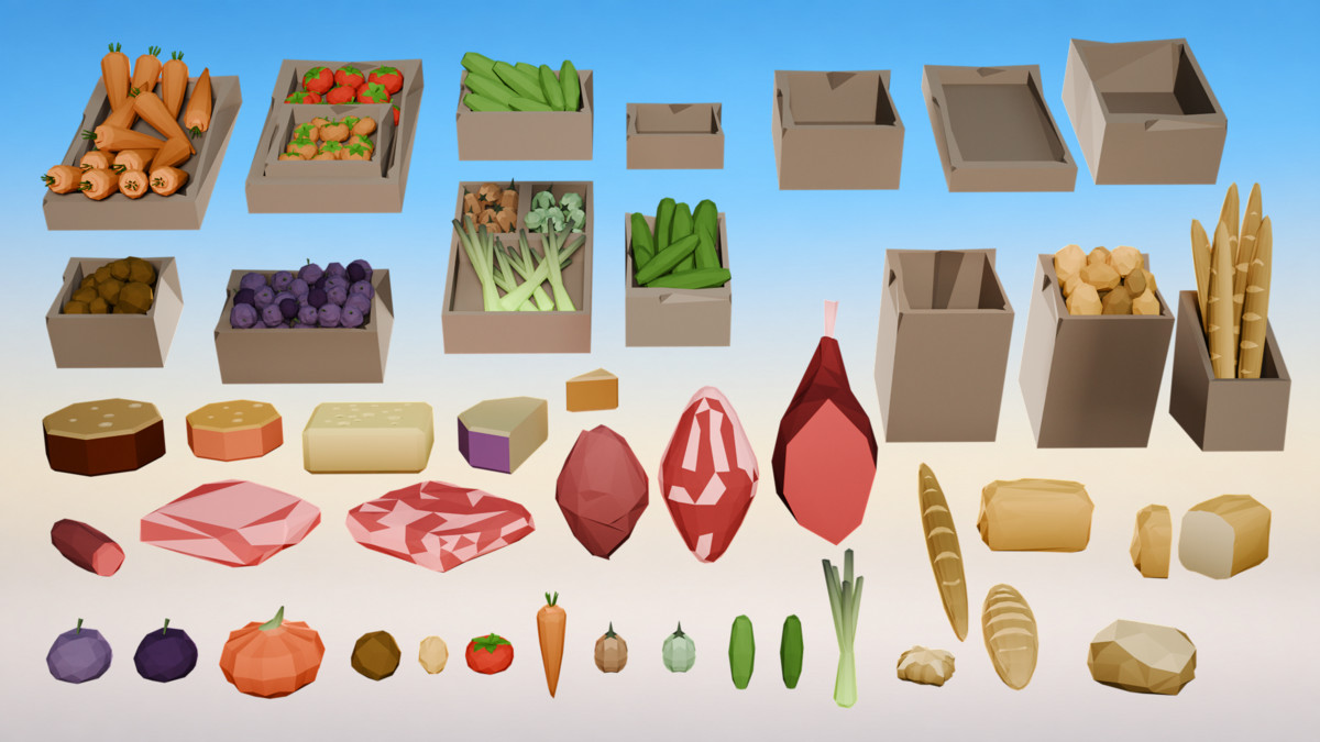 Medieval Market & Props Pack - Mini World Studio