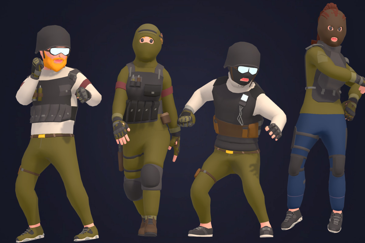 Customizable 3D Military Characters Bundle