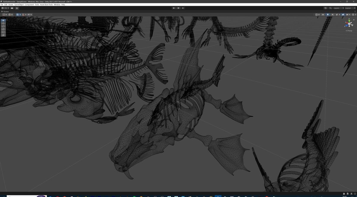 Fish and Underwater Creatures Skeleton Collection – Marine Bone 3D Asset Pack