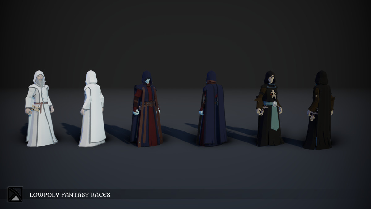 Lowpoly NPCs Bundle MEDIEVAL FANTASY SERIES