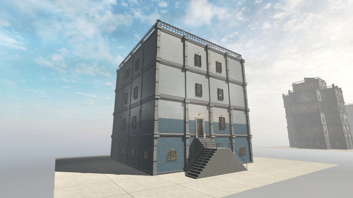 Realistic Modern Modular Building 1 Asset Package