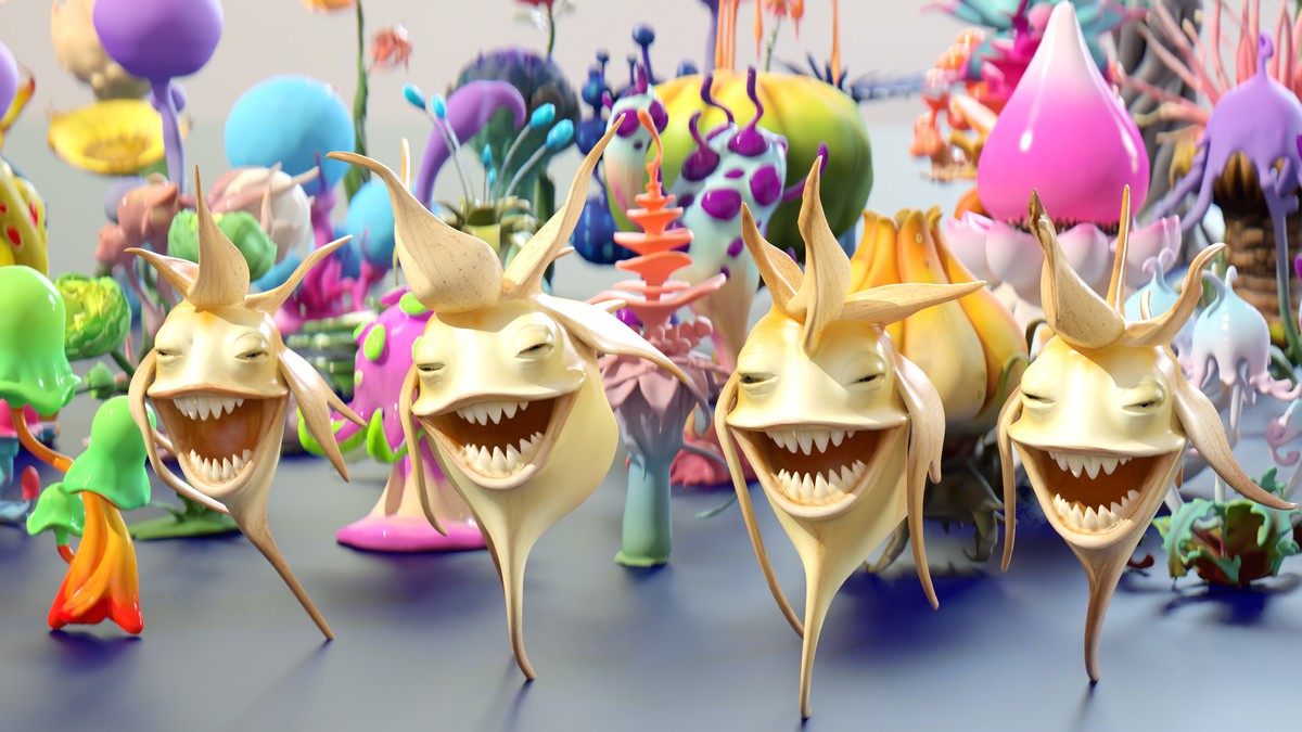 Fantasy Funny Stylized Magical Flora Plants - Low Poly Pack (118 3d models)