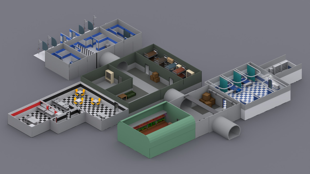 Low Poly Modular Bunker