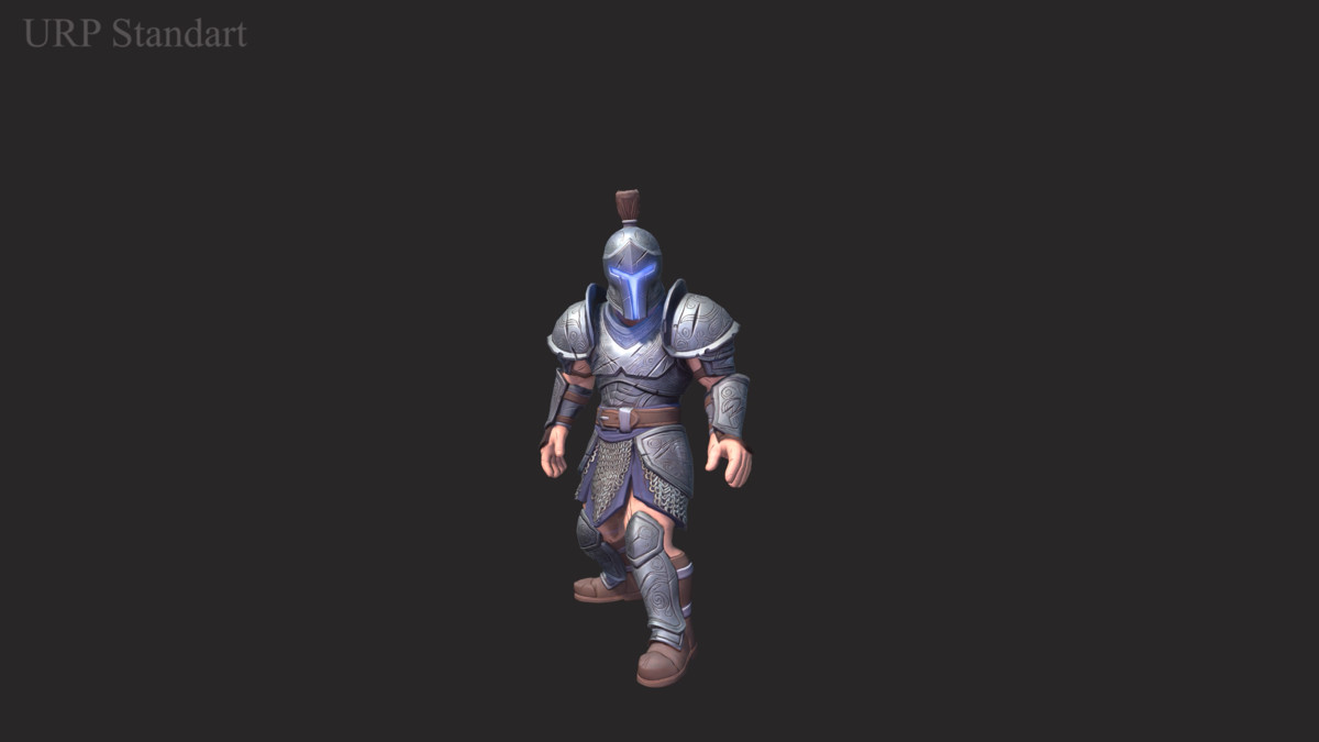 Stylized Silver Warrior - Humanoid Low Poly