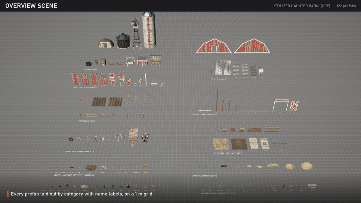 Stylized Haunted Barn - Farmyard & Outbuildings (URP)