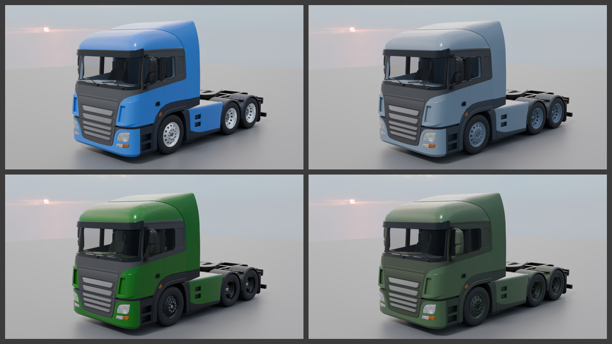 Realistic Logging Truck Pack – Semi Truck + Timber Trailer + 4 Wood Variants