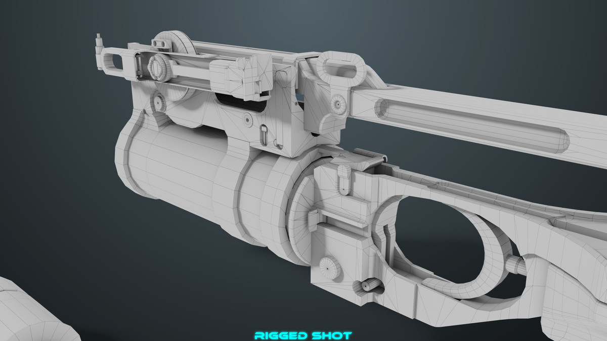Grenade Launcher 03 Standalone Black URP HDRP Textures