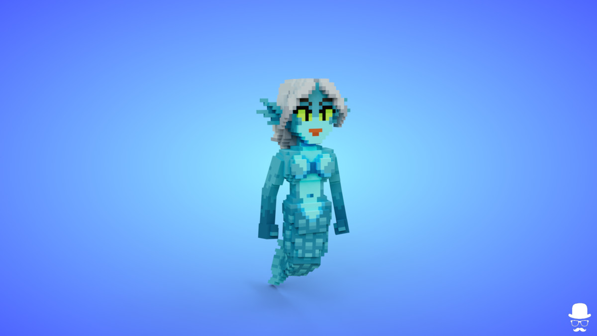 Voxel Mermaid Characters Pack