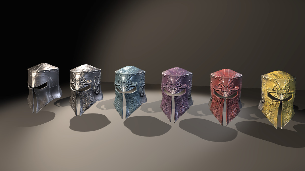 Medieval Fantasy Knights Helmets Pack